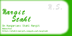 margit stahl business card